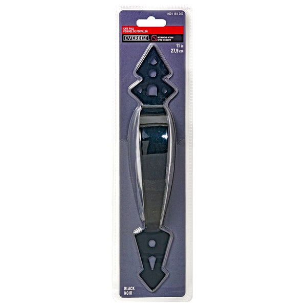 Everbilt 11-inch Heavy Duty Gate Pull in Black - 1pk