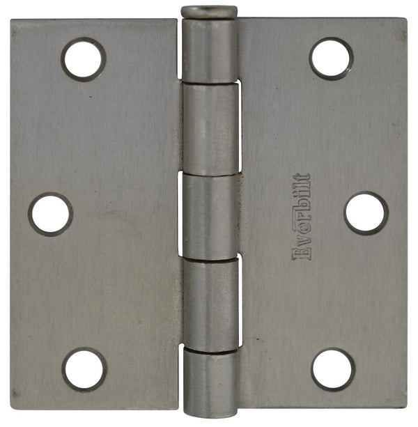 3 x 3 Square Hinge in Satin Nickel