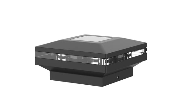 Nuvo Iron Modern Solar Post Cap Lights (2 Pack)  
