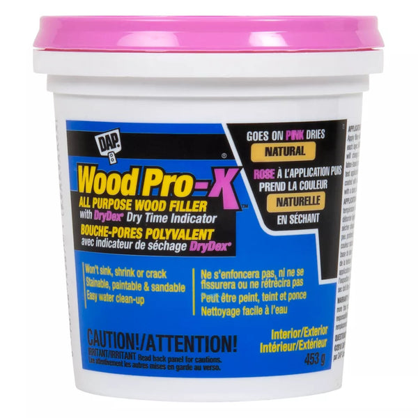 DAP WOODPRO-X Wood Filler with DryDex Dry Time Indicator 453g