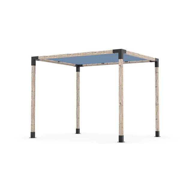 Toja Grid Pergola Kit with SHADE SAIL for 4x4 Wood Posts, 8' x 10' -Denim