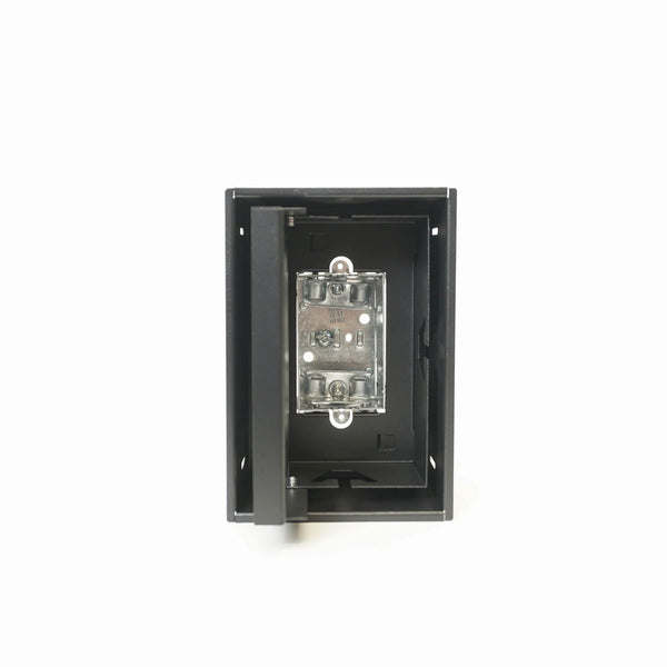 Fittes Receptacle Mount No-See 1 Gang Black Matte