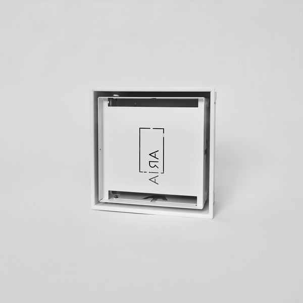Fittes Receptacle Mount No-See 2 Gang Satin White