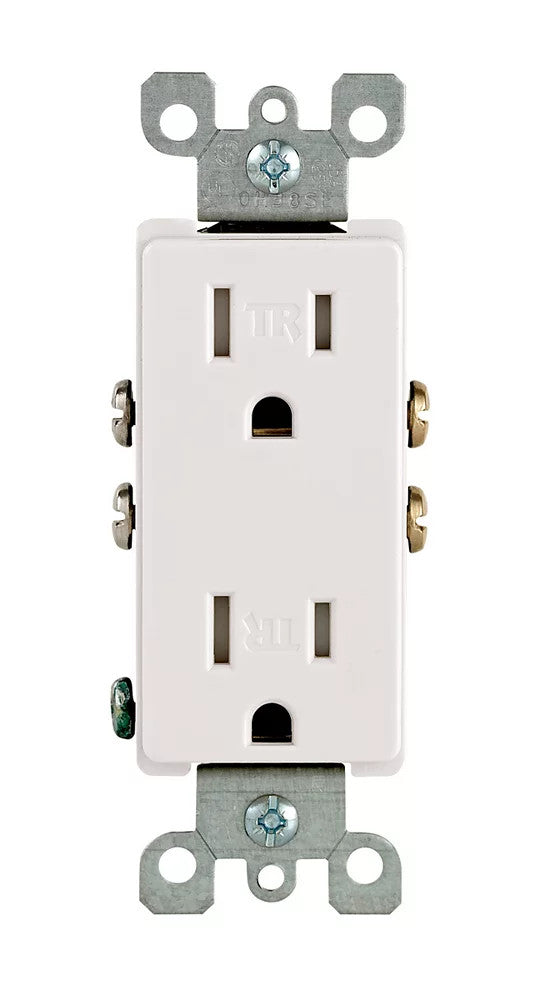 Leviton Decora Tamper Resistant Receptacle, White