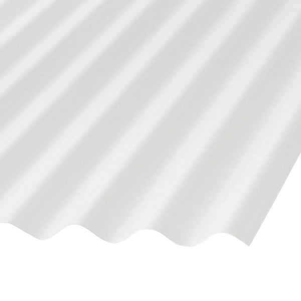Corrugated PVC 12 Ft White Opaque Roofing Panels