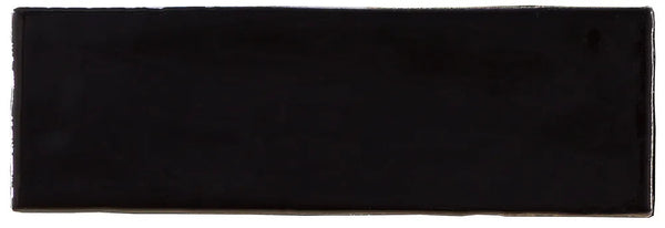 1867 GLAZED PORCELAIN 9.5 mm NON RECTIFIED(2.5 X 8 ~ 50.8mm X 203.2mm), BLACK, Coverage/Box - 3.76 sqft, PEI 2
