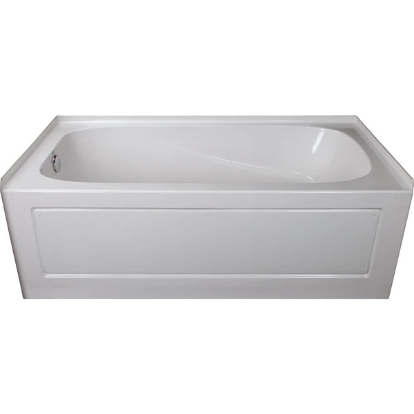 Mirolin Sydney 5-ft. Rectangular Left Hand Drain Alcove Acrylic Non-Whirlpool Bathtub in White