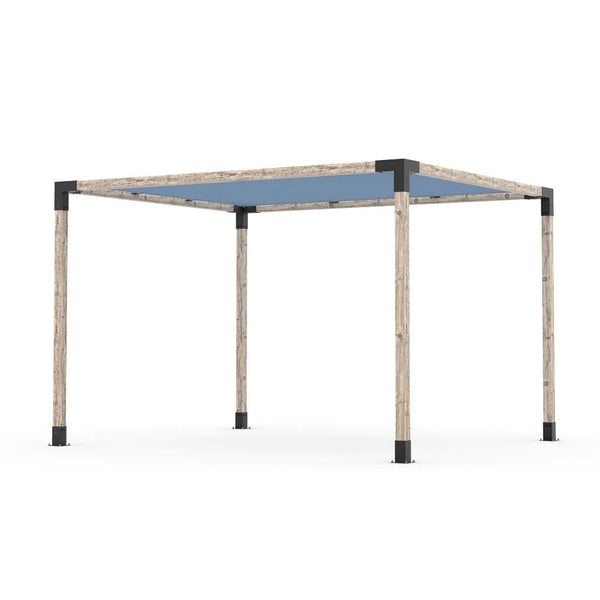 Toja Grid Pergola Kit with SHADE SAIL for 4x4 Wood Posts, 10' x 12' -Denim