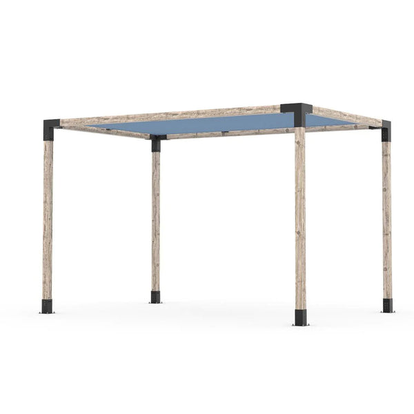 Toja Grid Pergola Kit with SHADE SAIL for 4x4 Wood Posts, 8' x 12' -Denim