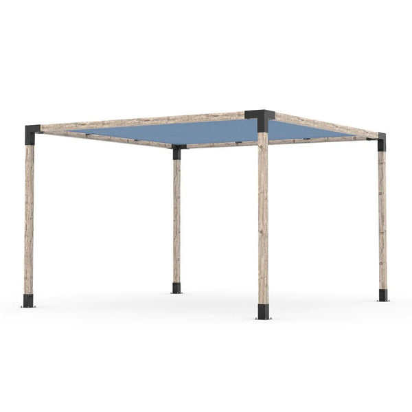 Toja Grid Pergola Kit with SHADE SAIL for 4x4 Wood Posts, 12' x 12' -Denim