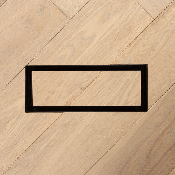 Fittes Lite Floor Vent Flush - Black - 2” x 12”