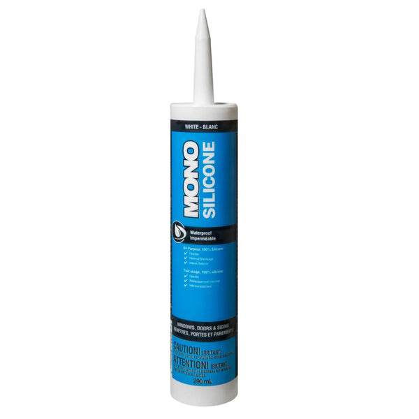 MONO 100% Silicone Window & Door Sealant - White - 290ml