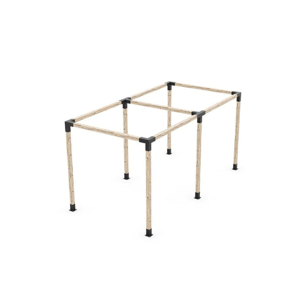 Toja Grid Any Size Double Pergola Kit for 4x4 Wood Posts
