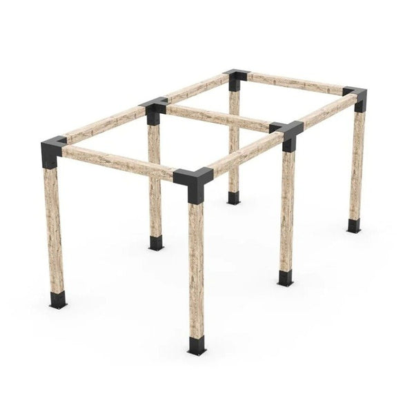 Toja Grid Any Size Double Pergola Kit for 6x6 Wood Posts