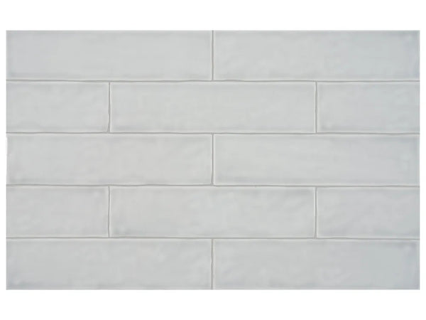 Anatolia 3 x 12 in (7.5 x 30 cm) Teramoda Glossy Pressed Glazed Ceramic, SILVER