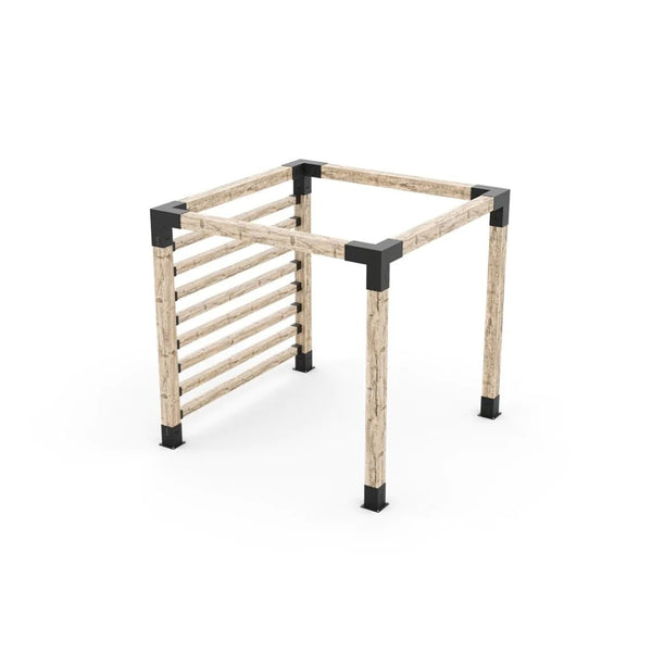 Toja Grid Any Size Pergola Kit with Post Wall for 6x6 Wood Posts