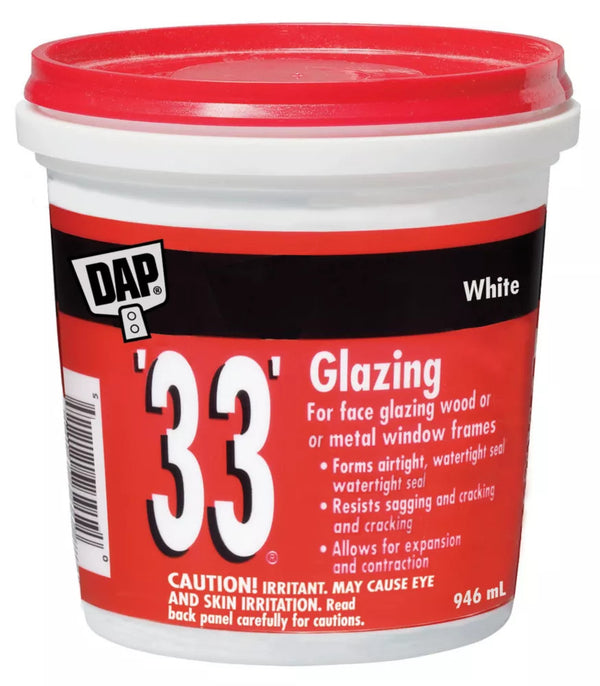DAP 33 Window Glazing White 946 ml