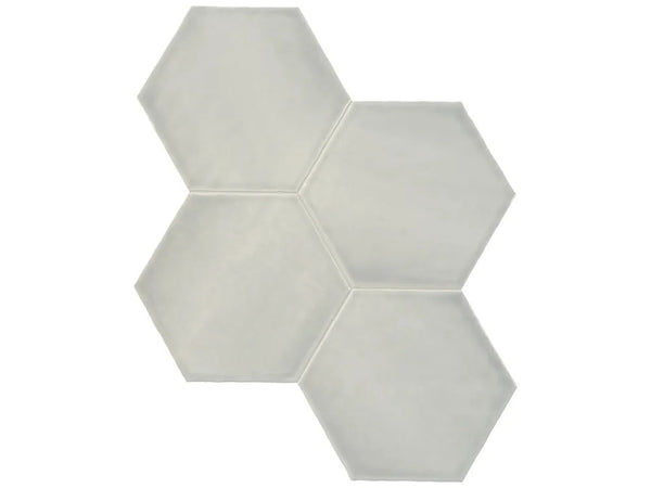 Anatolia 6 in (15 cm) Hexagon Teramoda Glossy Pressed Glazed Ceramic, BAMBOO