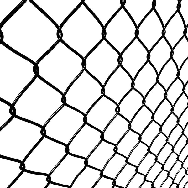Peak Products 50 ft. W x 5 ft. H Steel Chain Link Pool Fencing Mesh Roll in Black (1 1/2-inch Mesh Opening)