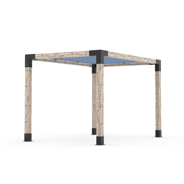 Toja Grid Pergola Kit with SHADE SAIL for 6x6 Wood Posts, 8' x 12' -Denim
