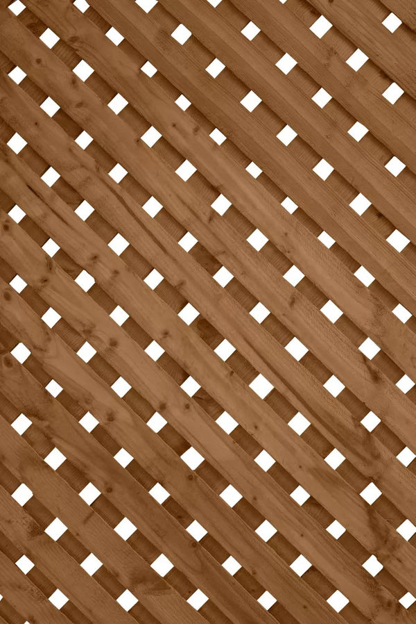 4 Feet x8 Feet Privacy Plus Brown Lattice Panel