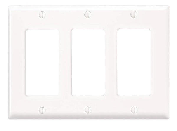 Decora wall plate 3 Gang, White
