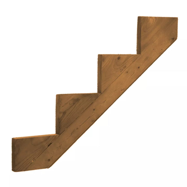 Pressure Treated Wood 4-Step Stair Stringer