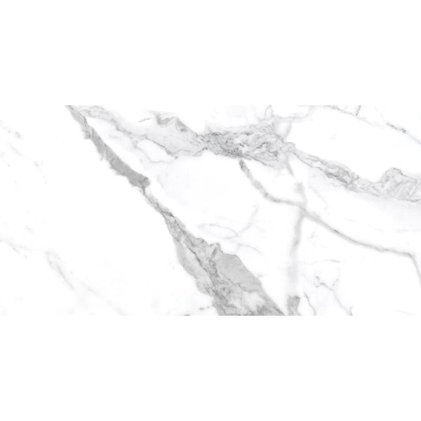 Enigma 12-inch x 24-inch Statuario HD Polished Porcelain Tile