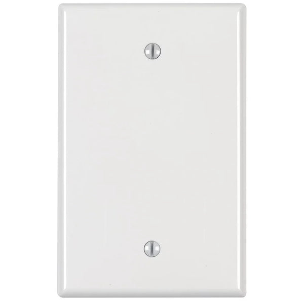1-Gang Midway Nylon Blank Wallplate, White