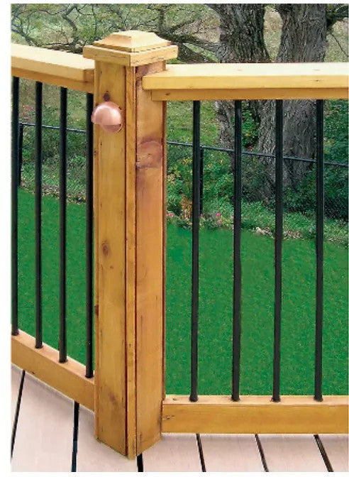 24 ft. W Aluminum Deck Rail Pro Pack with 34-inch L x 3/4-inch D Round Balusters in Black (60-Piece)