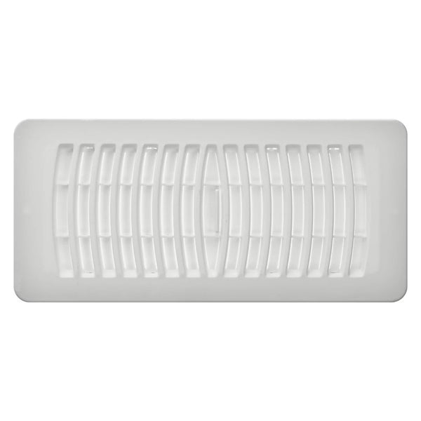 HDX 4 inch x 10 inch Plastic Floor Register - White