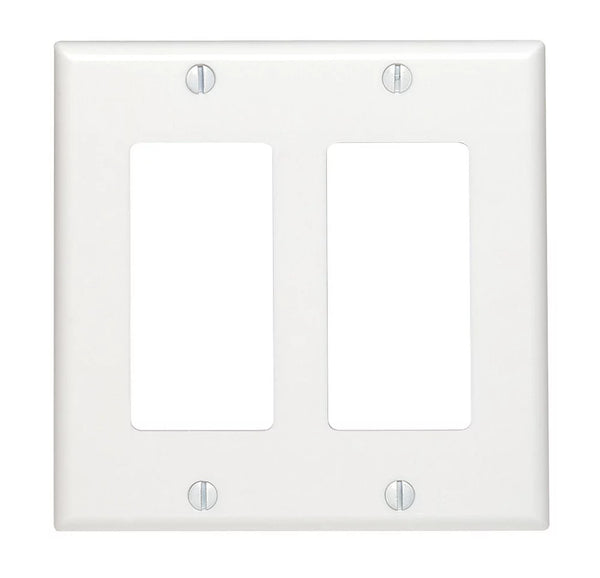 Leviton Decora wall plate 2 Gang, White