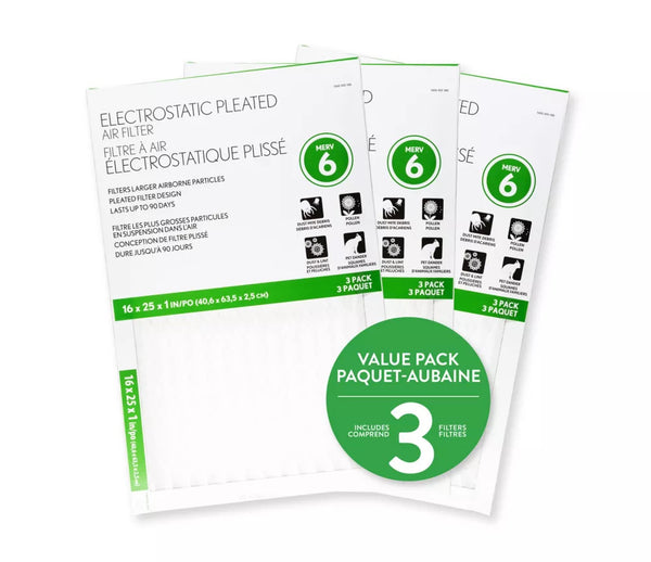 HDG Basic Protection 16X25X1 Filter (3-Pack)