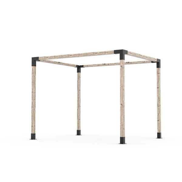 Toja Grid Pergola Kit with SHADE SAIL for 4x4 Wood Posts, 8' x 10' -White