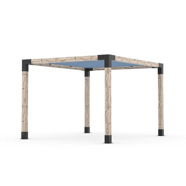 Toja Grid Pergola Kit with SHADE SAIL for 6x6 Wood Posts, 10' x 12' -Denim