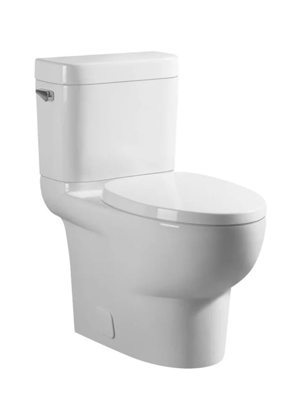 Glacier Bay All-in-One 4.8 LPF High Efficiency Elongated 2-Piece Toilet with Concealed Trapway in White