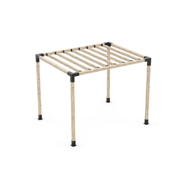 Toja Grid Pergola Kit for 4x4 Wood Posts with KNECT 2x4 Top Rafter Brackets