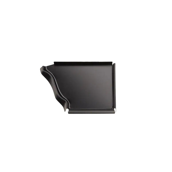 Peak Products 5-inch Aluminum Gutter Right End Cap in Black