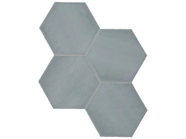 Anatolia 6 in (15 cm) Hexagon Teramoda Glossy Pressed Glazed Ceramic, STERLING