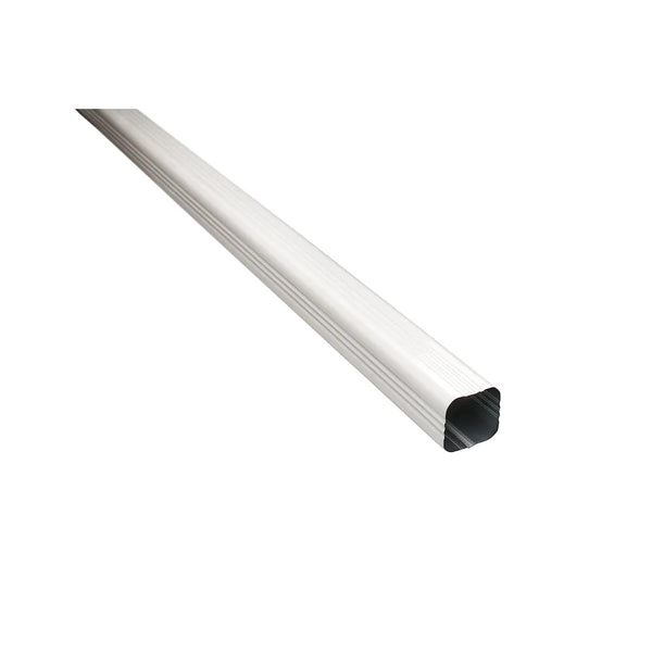 Peak 10 ft. L x 3-inch W x 3-inch H Aluminum Square Gutter Downpipe in White