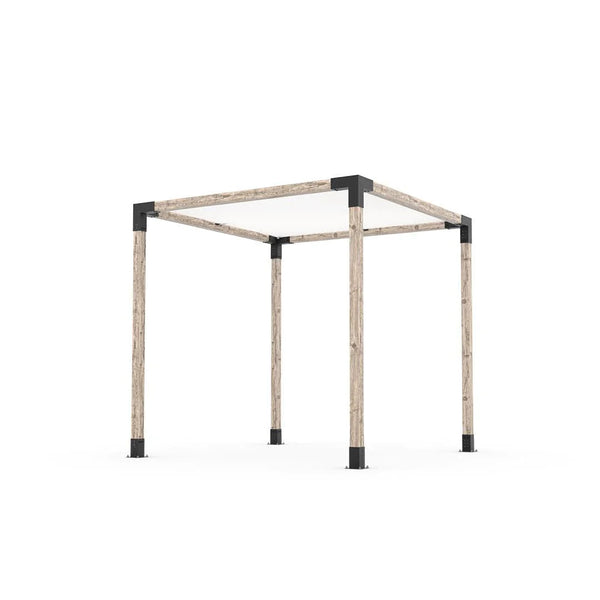 Toja Grid Pergola Kit with SHADE SAIL for 4x4 Wood Posts, 8' x 8' -White