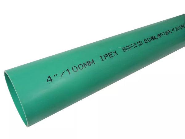 IPEX HomeRite Products PVC 4 Inch x 10 Feet Solid Sewer Pipe - Ecolotube