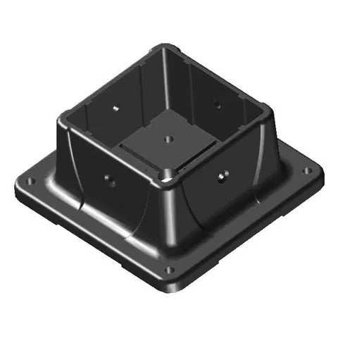 4-inch x 4-inch Composite Plastic Post Anchor in Black