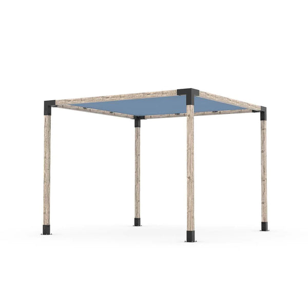 Toja Grid Pergola Kit with SHADE SAIL for 4x4 Wood Posts, 10' x 10' -Denim