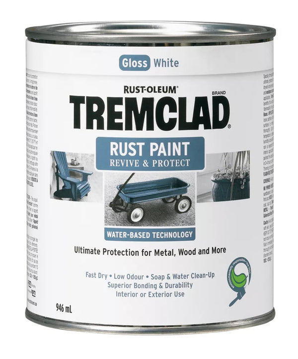 Water-Based Rust Paint In Gloss White - 946 mL