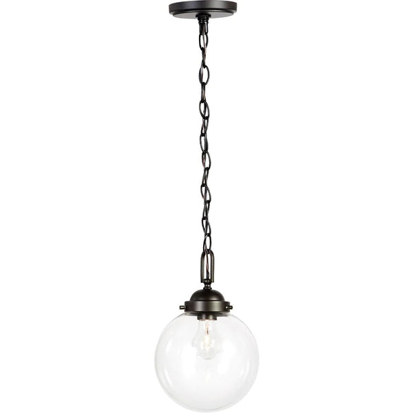 Hampton Bay 1-Light Mini Pendant Light Fixture in Satin Bronze