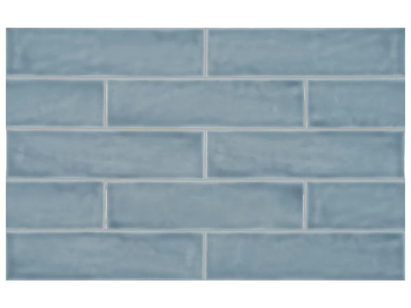Anatolia 3 x 12 in (7.5 x 30 cm) Teramoda Glossy Pressed Glazed Ceramic, SKY