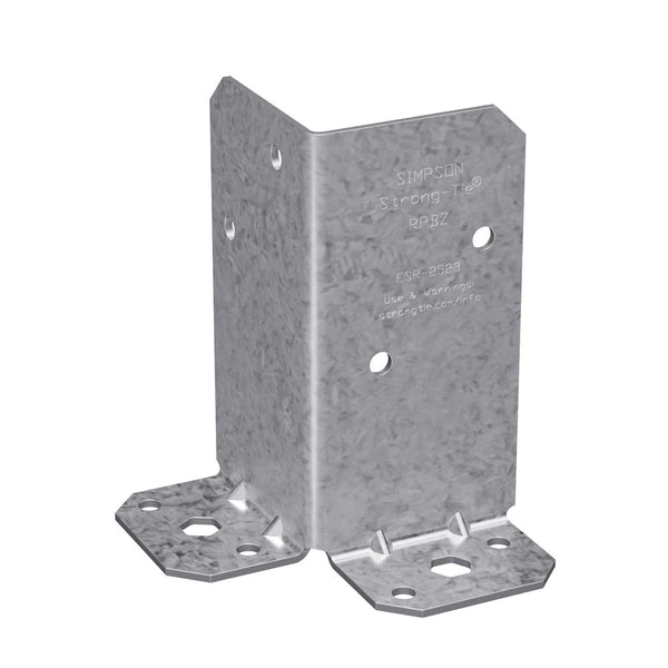 Simpson Strong-Tie RPBZ ZMAX Galvanized Retrofit Post Base for Double 2x4
