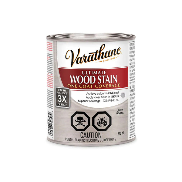 Varathane Ultimate Oil-Based Interior Wood Stain in Linen White, 946 mL