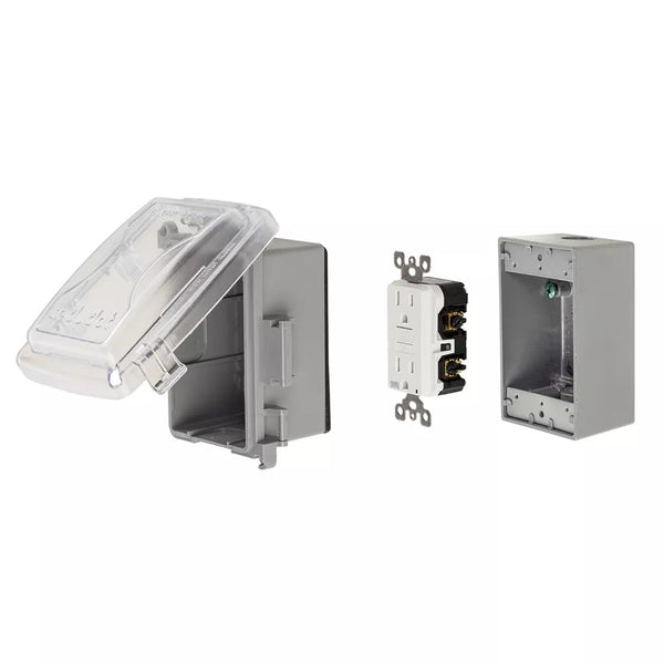 Red Dot GFCI Shallow clear while-in-use cover plastic kit